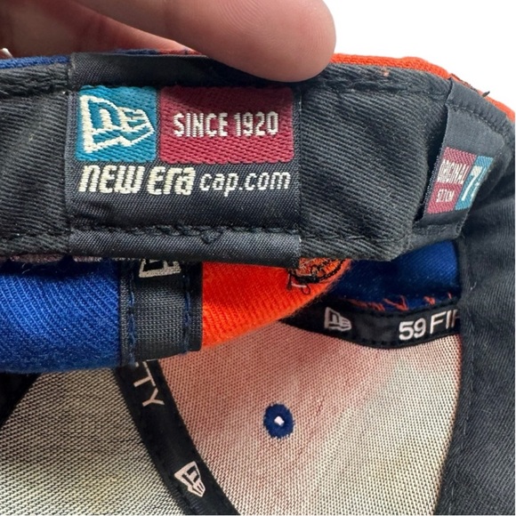 Vintage Wool New Era New York Knicks Fitted Hat Made In USA NBA Basketball - Picture 9 of 10